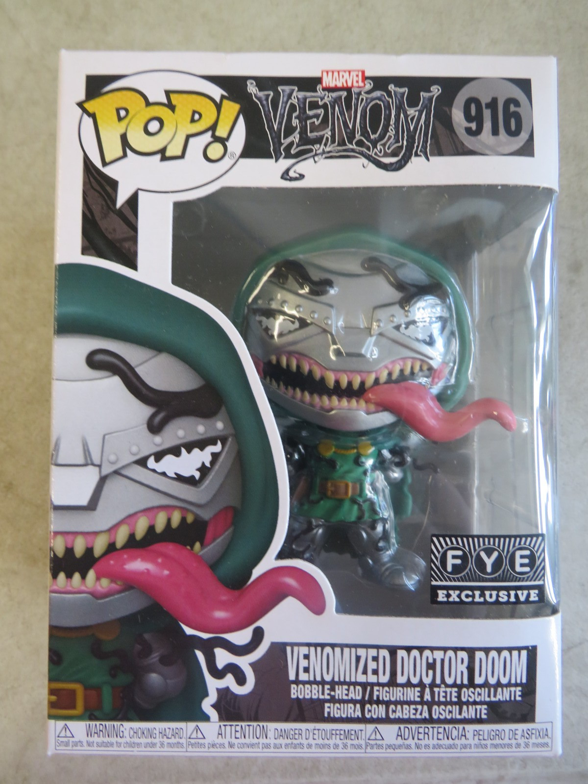 Funko Pop Marvel Venom 916 Venomized Doctor Doom Fye Exclusive Bobble-Head