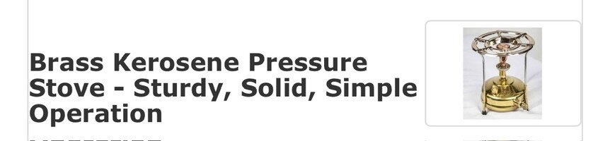 Butterfly pressure stove #2412 Brass