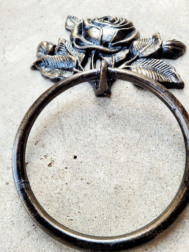 Rose Hand Towel Bath Ring Bathroom Hanger Holder Vintage look Victorian NEW - Picture 7 of 10