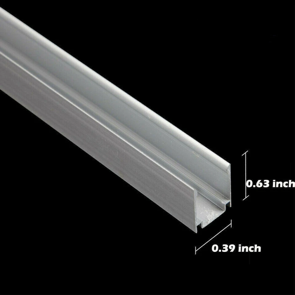 5pc 3.3' Aluminum Holder Channel Track for 8mmx17mm LED Neon Rope Light Mounting - Image 2 of 4
