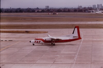 1975 TAT F-BUFU F27 LAP Aircraft Aviation 35mm Original Slide Ref 1406