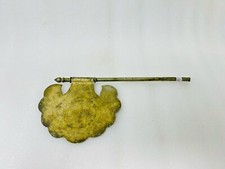 Antique Brass Hand Carved Hand Fan Old Brass Leaf Shape Hand Fan Collectible