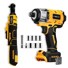 Cordless Impact Driver/Ratchet wrench Power Tool Combo For Dewalt 20v Battery