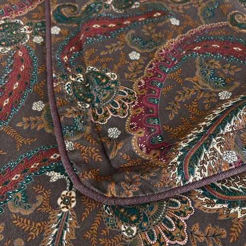 Ralph Lauren Rue Des Artistes Paisley Full/QUEEN Duvet Cover Brown Green Vintage - Picture 8 of 12