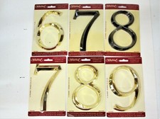 6" Polished Nickel or Brass 6, 8, 9 House Numbers Home Address Whitehall NEW