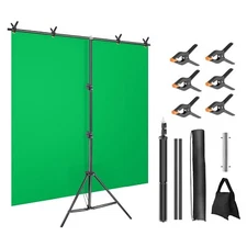 Heavy Duty Backdrop Stand 5×6.5FT Adjustable Photo Video Background Stand Kit