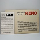Vintage 1976 Classic Games Co. box with red logo, white text “THE CLASSIC GAME OF KENO,” and instructions.