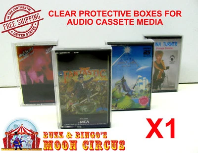DR. RETRO 1x MUSIC CASSETTE TAPE (SIZE A)-CLEAR FOLDING PLASTIC PROTECTIVE SLEEVE (READ!)