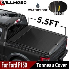 5.5ft Retractable Truck Bed Tonneau Cover For Ford F150 F-150 2015-2025 T Slot 5.5ft Retractable Truck Bed Tonneau Cover For Ford F150 F-150 2015-2025 T Slot