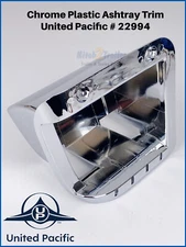 Chrome Plastic Ash Tray Trim For 2006+ Peterbilt 379, 384, 386, 387, 388, & 389