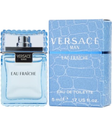 VERSACE Man EAU FRAICHE Cologne Mini 0.17 oz (5ml) EDT Splash for Men
