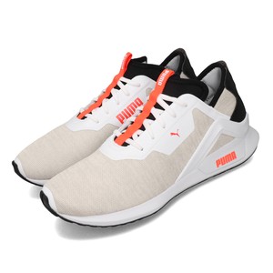 tenis puma negro con naranja