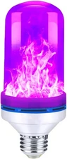 Upgraded LED Purple Flame Light Bulbs, 4-Mode Flickering Bulbs Blue 