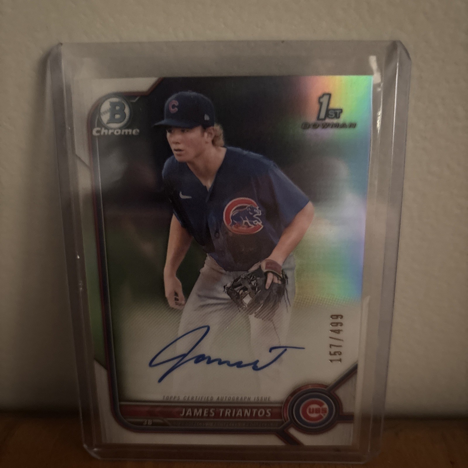 2022 Bowman - Chrome Prospect Autographs James Triantos #CPA-JTS Refractor /499