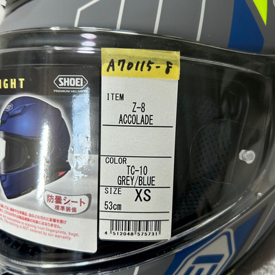 SHOEI Z-8 ACCOLADE XS size Made in 22 COLOR TC-10 (GREY/BLUE SHOEI Z-8 ACCOLADE XS size Made in 22 COLOR TC-10 (GREY/BLUE