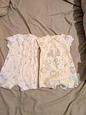 White 2-Piece Baby Romper/Babygrow Set 6-9Months Animal Print NEXT Baby