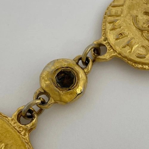 Collana catena Chanel Coco Mark CC Mark Lariat collana GP placcata oro donna