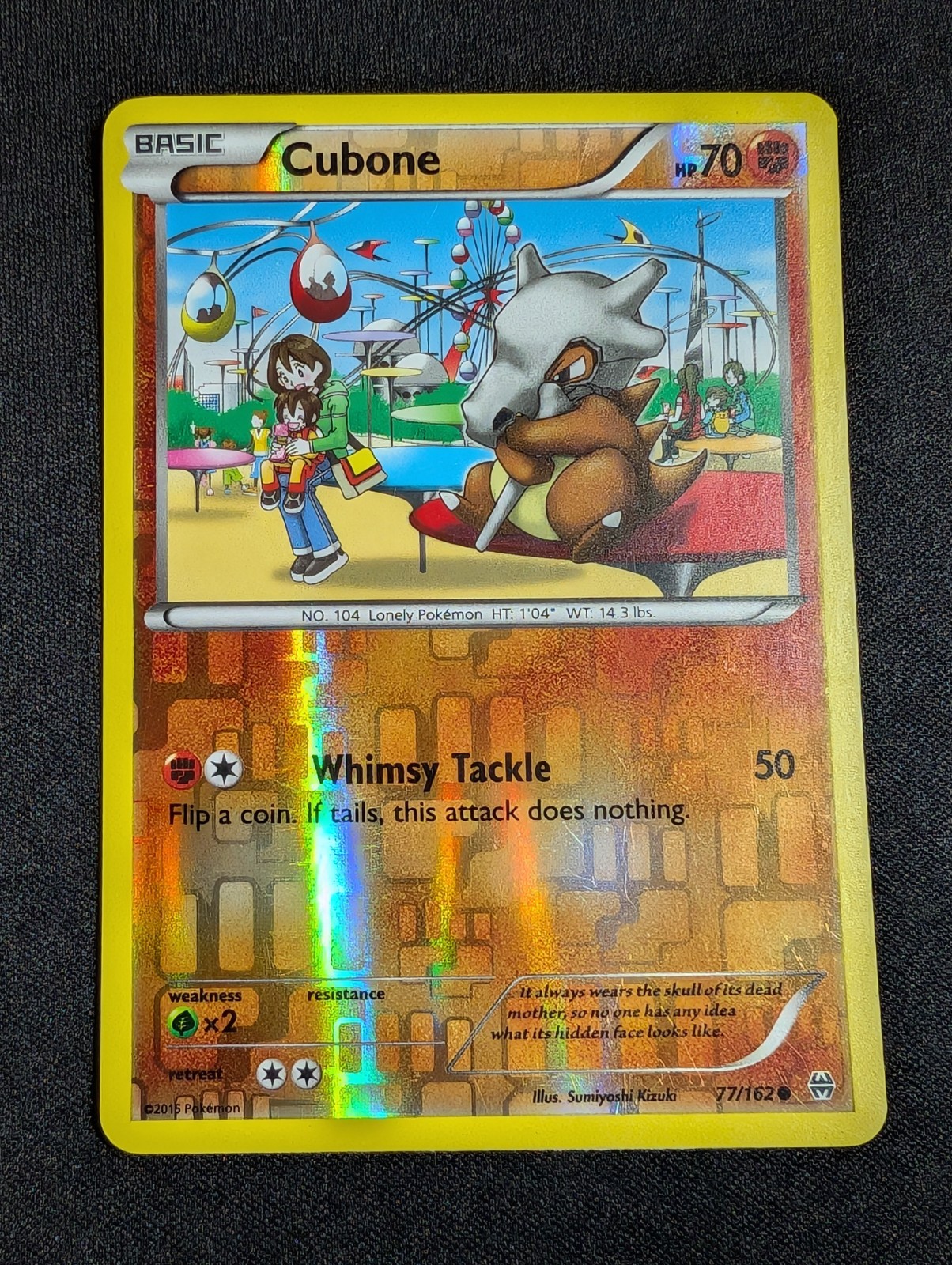 Pokemon Cubone 77/162 Common Reverse Holo XY Breakthrough MP