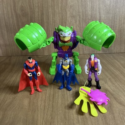 Slapstick Smack Big Fists Joker Batman & Superman Action Figures Lot Mattel