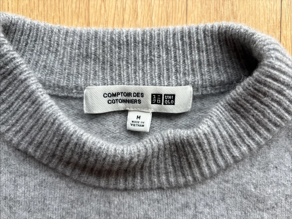 Suéter para mujer Uniqlo Comptoir des Cotonniers 100 % lana, gris, recortado talla M Foto 2 de 4