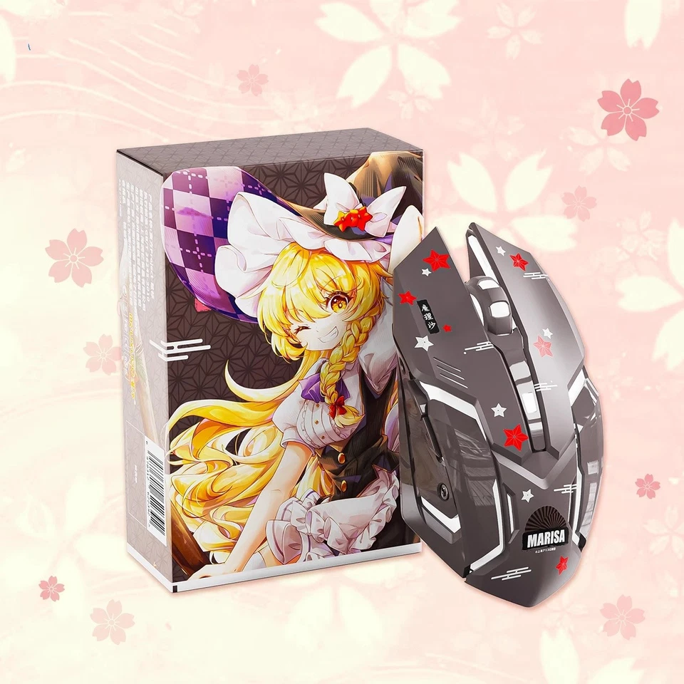 Touhou Project Hakurei Reimu Optical Wireless Gaming Mouse Komeiji Sato 2.4Ghz - Image 4 of 4