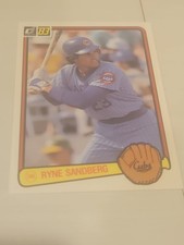 ryne sandberg rookie card 1st year season mlb baseball rc 1983 donruss ryno. rookie card picture