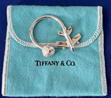 Tiffany  Co Sterling Silver Jet/Airplane Globe World Key Ring/Key Chain
