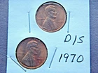 1970 (DS) (2) Lincoln Pennies