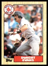 Dwight Evans 1987 Topps #645 Boston Red Sox MLB READ FREE SHIPPING AutographDen