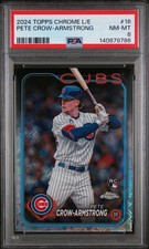 2024 TOPPS CHROME LOGOFRACTOR EDITION #16 PETE CROW-ARMSTRONG ROOKIE RC PSA 8