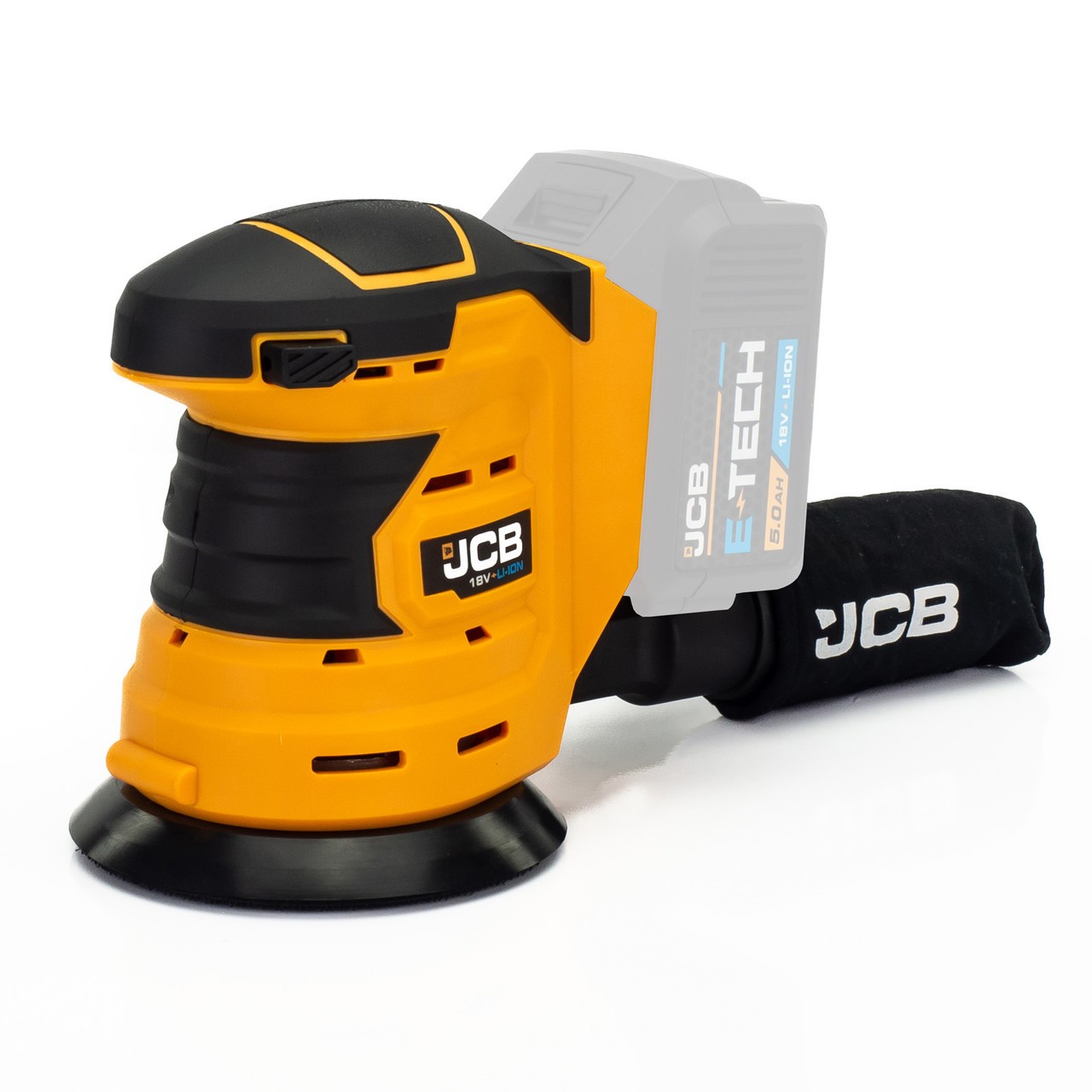 JCB 21-18OS-B 18V 125mm Li-ion Random Orbital Sander + 5Ah Battery - Image 3