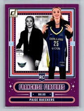 Paige Bueckers Franchise Features Purple Press Proof #16 Donruss WNBA RC