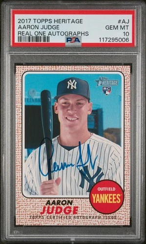 2017 Topps Heritage Real One Autographs Aaron Judge Real One Autographs PSA 10