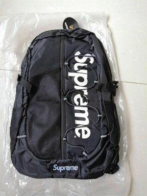 SUPREME 19ss Black Backpack Waterproof Box Logo Mountaineering