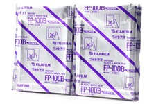  Unused 2 packs Fujifilm FP-100B 4x5 Super Instant B W Film Expired 2002 JAPAN