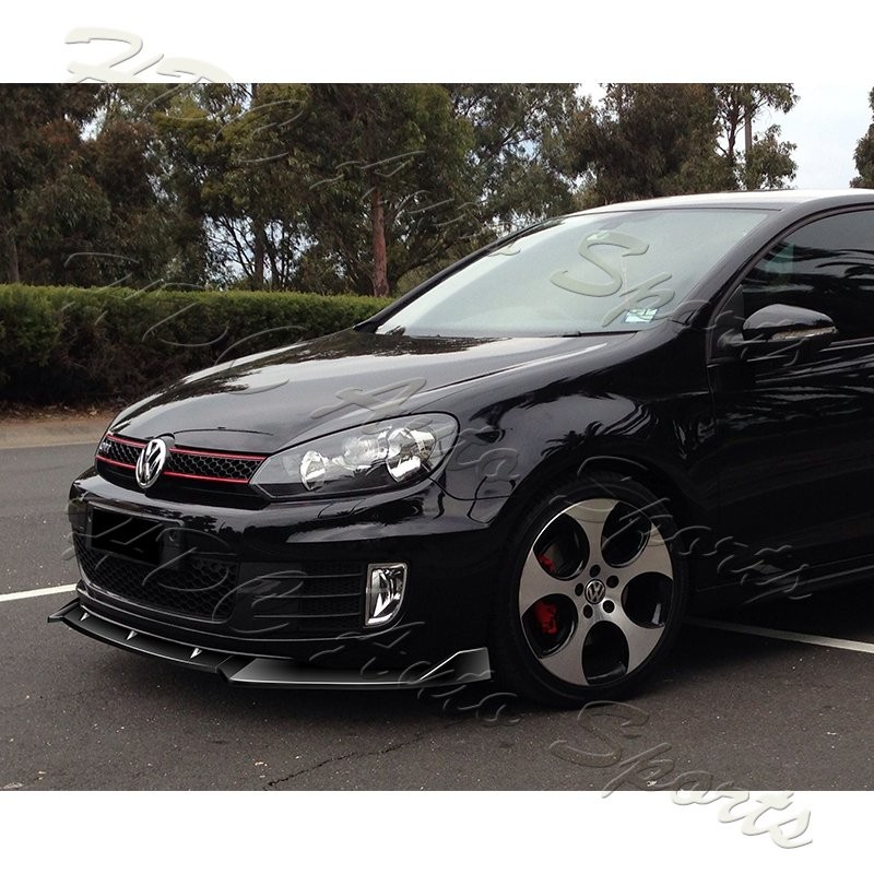 For 10-13 VW Golf MK6 GTI Painted Black Front Bumper Body Splitter