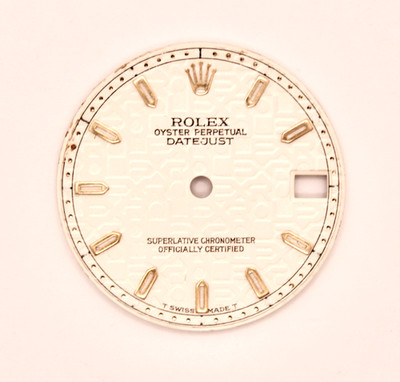 ORIGINAL Rolex Dial 31mm Datejust White Two Tone YG Anniversary w Date