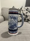 Avon Vintage Lidded Beer Stein Handcrafted In Brazil 1981 Planes Pioneers 9.5”