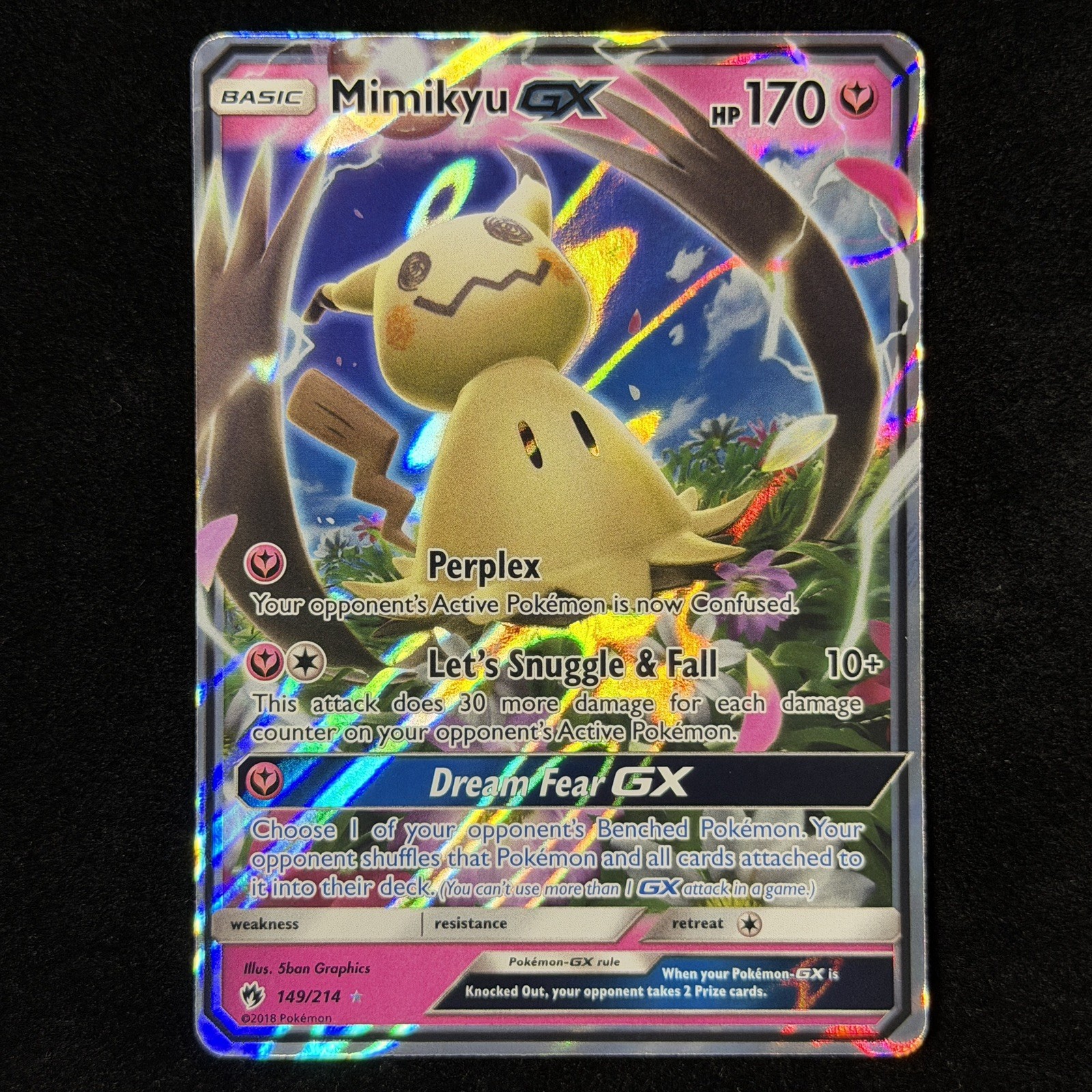 Mimikyu GX 149/214 Ultra Rare Lost Thunder Pokemon English Near Mint NM