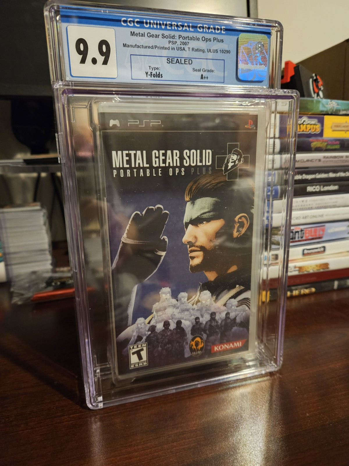 2007 Metal Gear Solid Portable Ops Plus PSP Game Sealed Graded 9.9