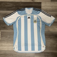 Argentina Home Shirt 2006 World Cup Adidas AFA Vintage Football Jersey Size XL