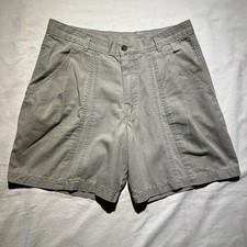 Vintage 70s OP Ocean Pacific Beach Shorts Tan Talon Zipper Size 34
