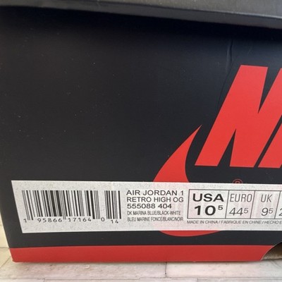 Nike Air Jordan 1 Retro High OG Dark Marina Blue 555088-404 2022 Men's