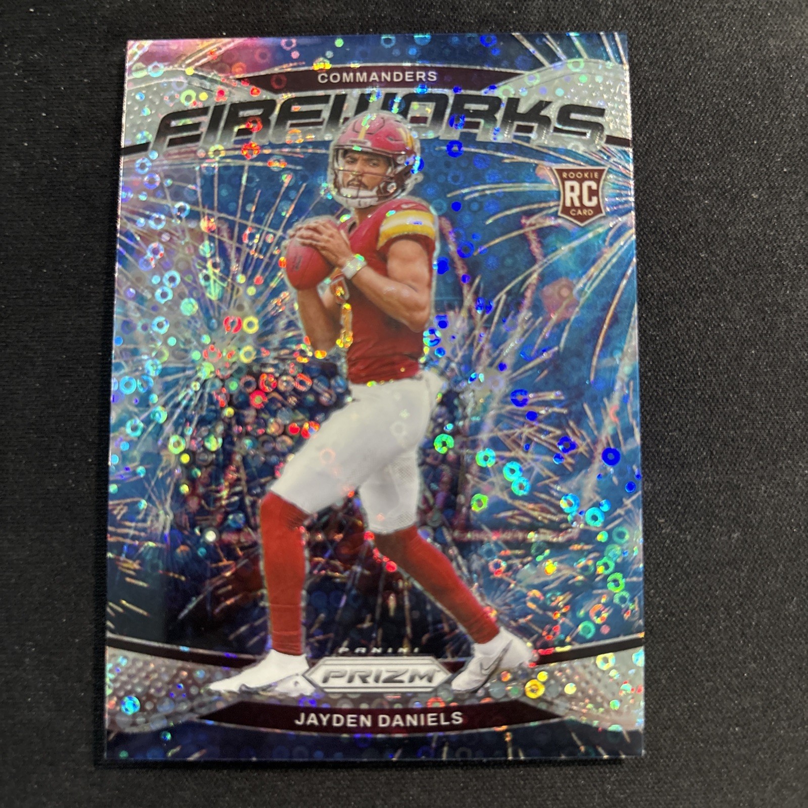 2024 Panini Prizm - Fireworks Jayden Daniels #24 No Huddle Prizm (RC)