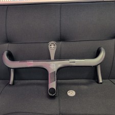Manubrio integrato Black Inc 120 mm x 44 cm strada ghiaia bici stelo carbonio