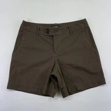 Eddie Bauer Mercer Fit Shorts Womens Size 6 Brown Chino Casual Outdoor Summer