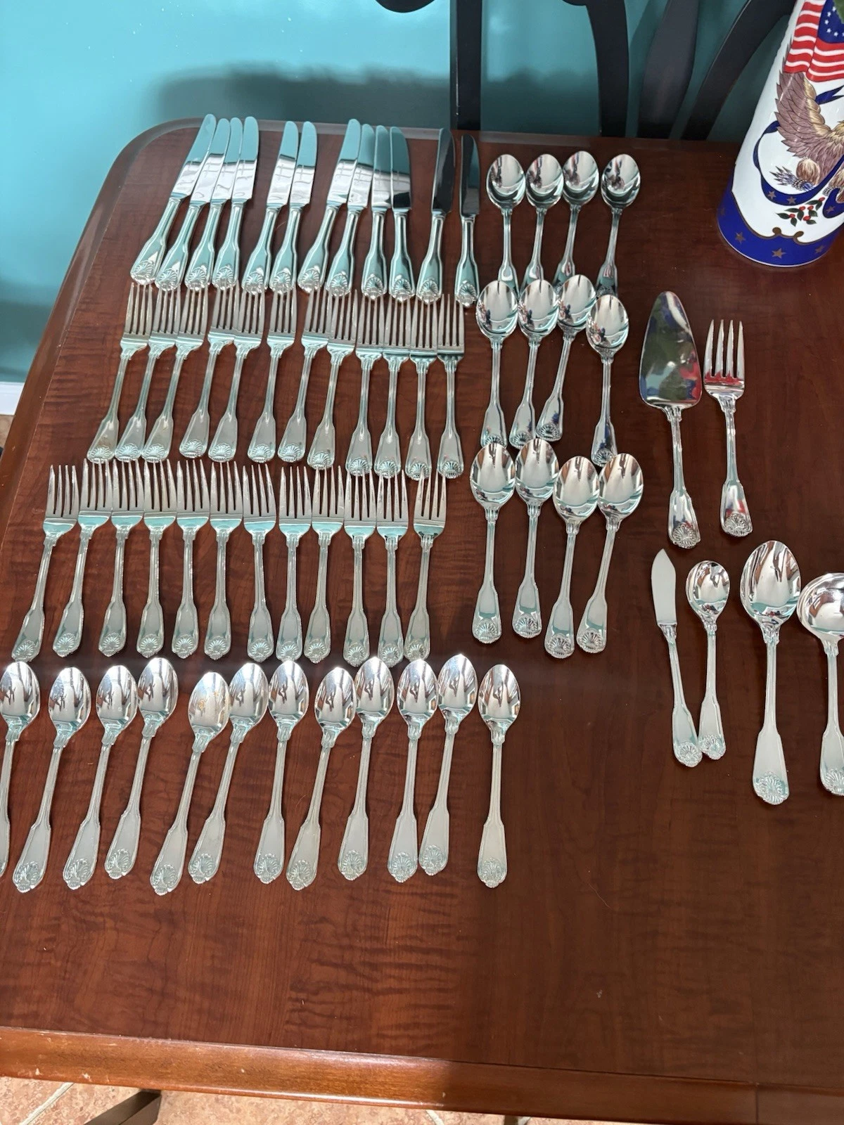 The Main Course Japan Flatware Set Of 12 Plus Serving Utensils.