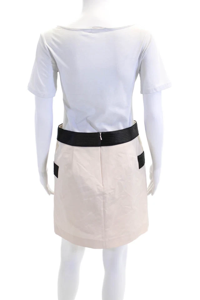 Женская юбка-карандаш Robert Rodriguez Black Label на молнии сзади бежевая черная размер 8 - Изображение 3 из 4