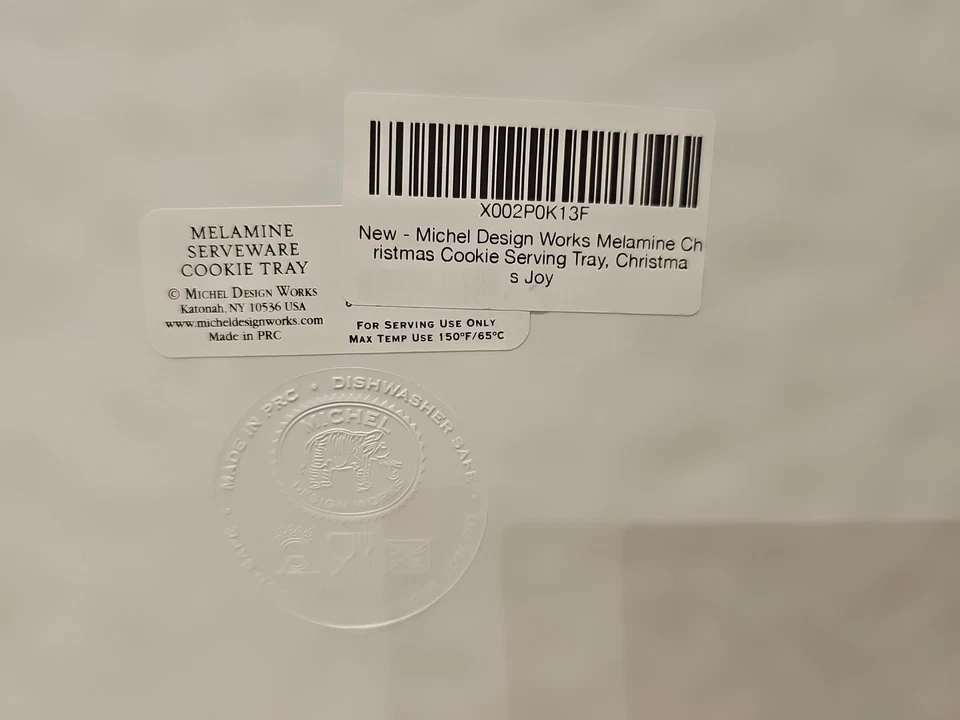 Michel Design Works Christmas Joy Santa Sleigh & Reindeer Melamine Cookie Tray  - Image 3 of 3