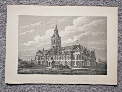 Royal Victoria Patriotic Asylum, London - antiker Druck - um 1890